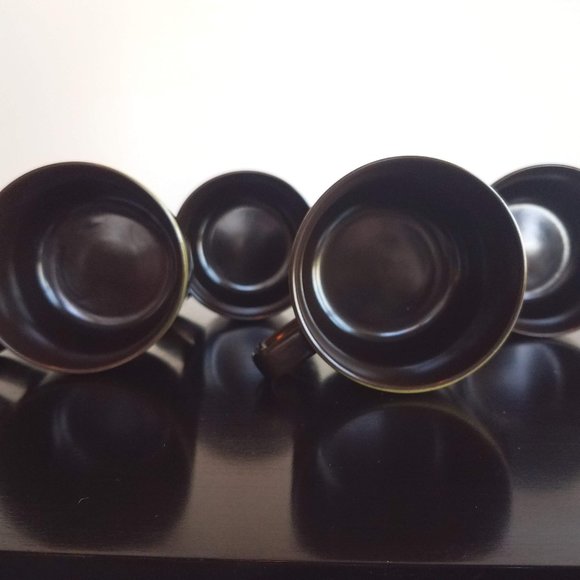 Vintage Mikasa "Terrazo Green" Flat Cups - Picture 5 of 7